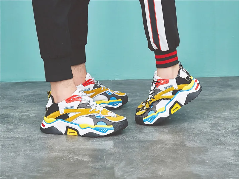 Повседневная Белая обувь; женские кроссовки на платформе; zapatos de mujer; модная брендовая обувь; chaussures femme; женская обувь из натуральной кожи; Цвет Черный