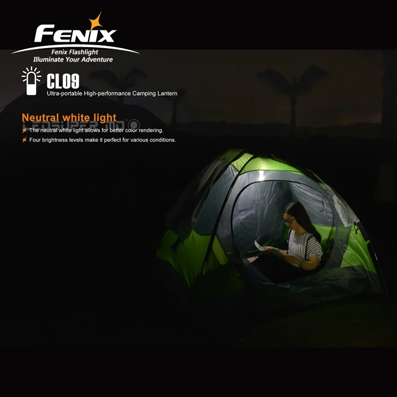 Fenix CL09 ультра-портативный высокопроизводительный походный фонарь с оригинальным ARB-L16-700 U литий-ионным аккумулятором