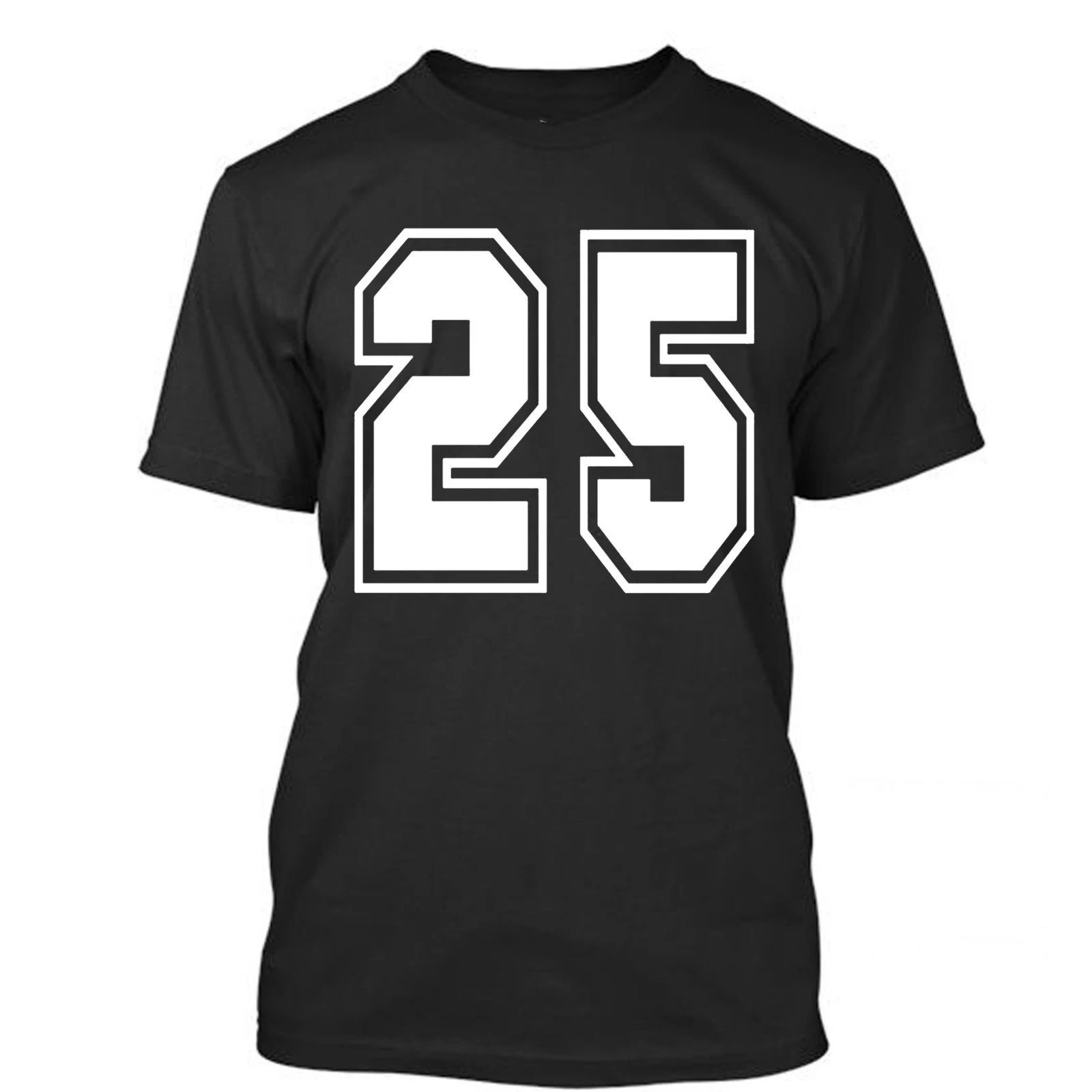 Number 25 I Love Sports Football Boyfriend Husband T Shirt Tees funny 100% Cotton t shirt | Мужская одежда
