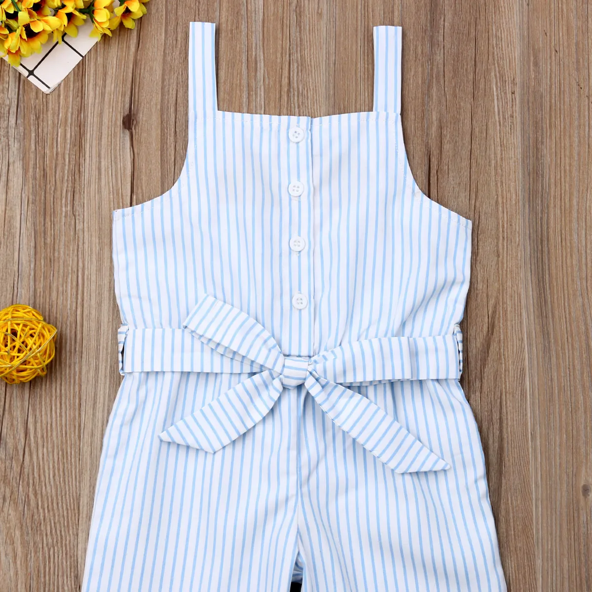 Коллекция 2019 года брендовый комбинезон в полоску без рукавов для маленьких