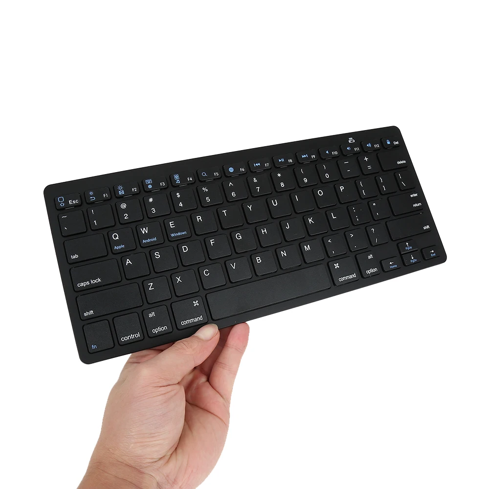 show as photo 1 шт. Беспроводная Bluetooth 3,0 клавиатура для планшета, ноутбука, смартфона для IOS Windows, системы Android серебристый и черный - Цвет: show as photo