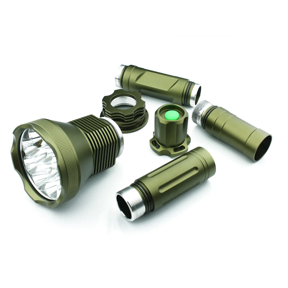 1 комплект TrustFire светодиодный фонарик AK-90 12* CREE XML-T6 13000 лм 5-тактный фонарик w/4x26650 Батарея для кемпинга