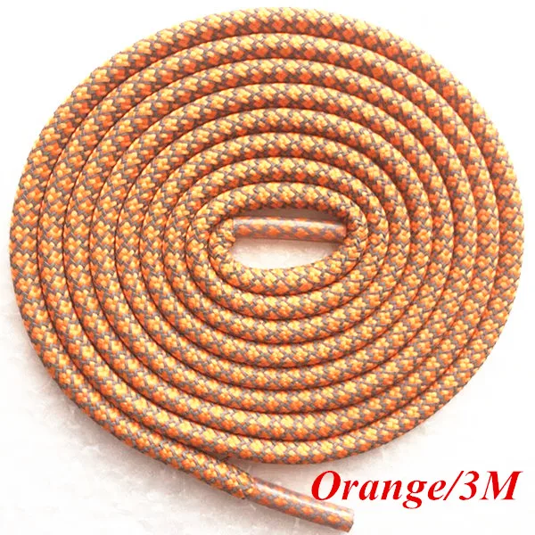 Orange 3M 4", 3 м, рефлективные веревки шнурки круглые веревочные шнурки ночного бега шнурки для кроссовок Yeezy Boost спортивная обувь - Цвет: Orange 3M