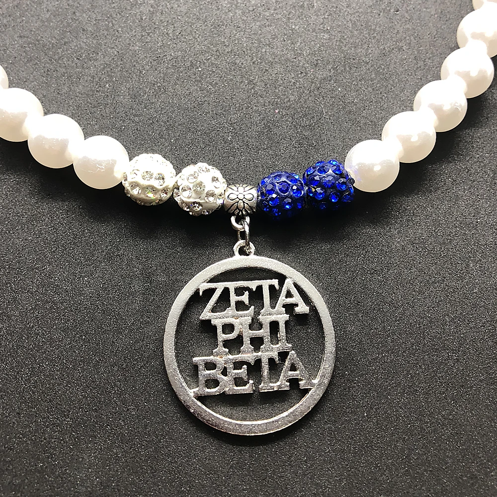 Модное металлическое гравированное ожерелье ZETA PHI BETA word греческое письмо