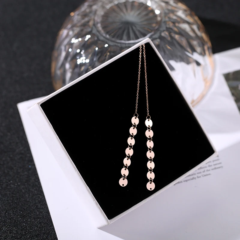 Серьги-гвоздики с блестками YUN RUO круглые серьги-гвоздики кисточкой розового