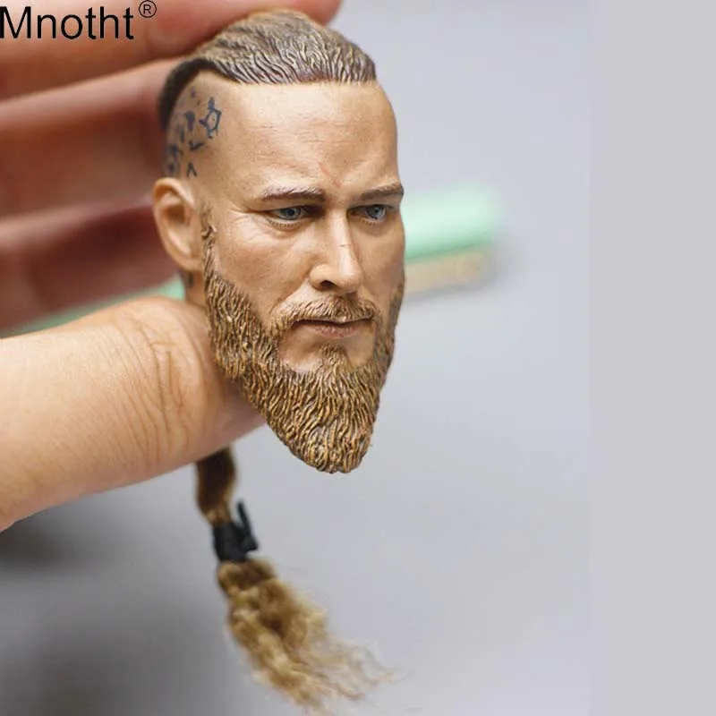 

Mnotht Vikings Male Head Sculpt Model 1/6 Ancient Soldier Head Carvings Toy Accessory for 12in Action Figure Collection ma