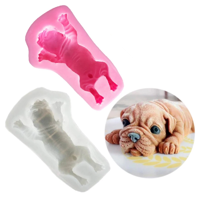 Распродажа силиконовая форма для милой собаки мусс торта 3D Shar Pei мороженого