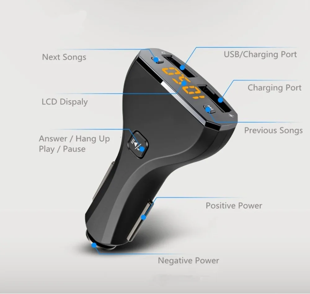 Автомобильное зарядное устройство Bluetooth автомобильный комплект громкой связи с