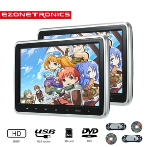 Монитор для подголовника автомобиля 2 шт., 10,1 дюйма, USBSDHDMIIRFM, TFT ЖК-экран, сенсорные кнопки, игровой пульт, MP4 Стерео