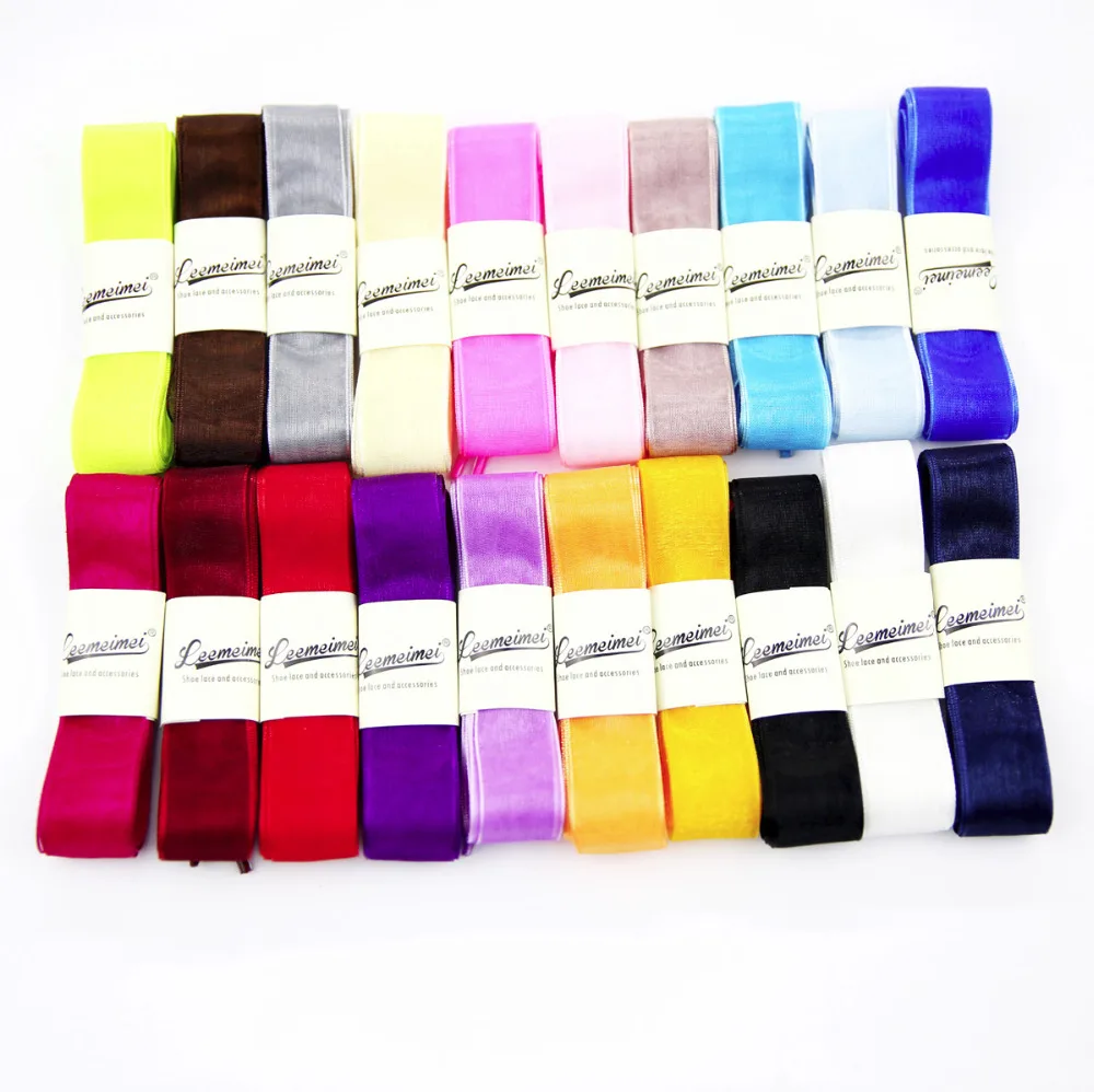 Модные шнурки принцессы для обуви разных цветов женские шифоновые взрослые и