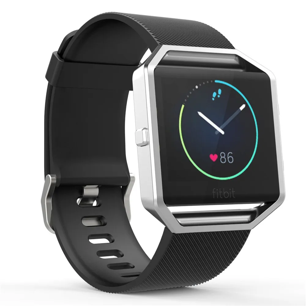 Black Мягкий силиконовый ремешок TORQUILA для Fitbit Blaze, Смарт-часы для фитнеса, регулируемый дышащий сменный светильник, спортивный ремешок - Цвет ремешка: Black