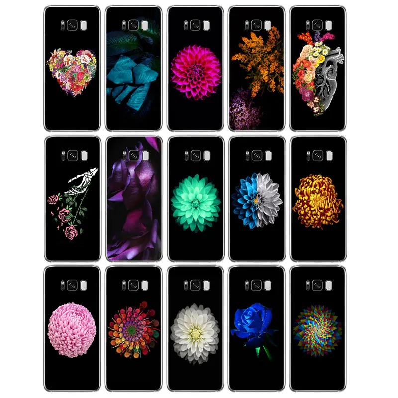 N249 Art Flower Soft TPU Silicone Cover For Samsung Galaxy S5 S6 S7 S8 S9 S10 5G S10E Lite Edge Plus Case |