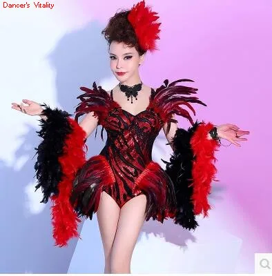

Женское боди с перьями, певица, сцена, Dj, атмосферные перышки, европейский и американский стиль, ночной клуб, сексуальный костюм DS для предст...