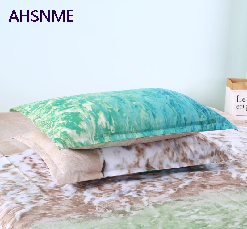 AHSNME классный Летний Пляжный комплект, пододеяльник, набор, голубое небо, морская вода, спрей, полиэстер, Комплект постельного белья, супер король, королева, полный размер, Комплект постельного белья
