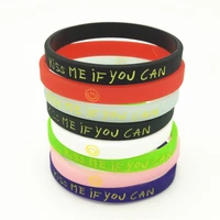 1pc kiss me if you can couple bracelet men women smile face silicone wristband friendship letter bracelets bangles gifts sh309