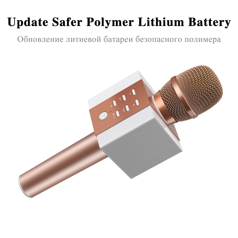 Оригинальный бренд TOSING Беспроводная Bluetooth машина караоке микрофон с 2 динамиками