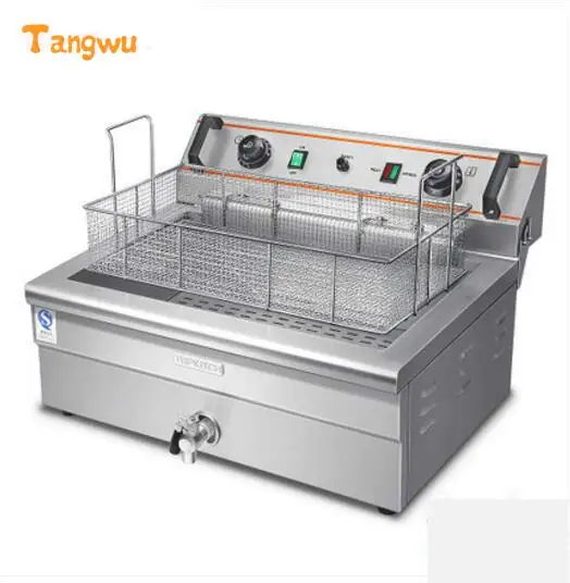 Бесплатная доставка одноцилиндровые Большие электрические глубокие фридеры 20 л