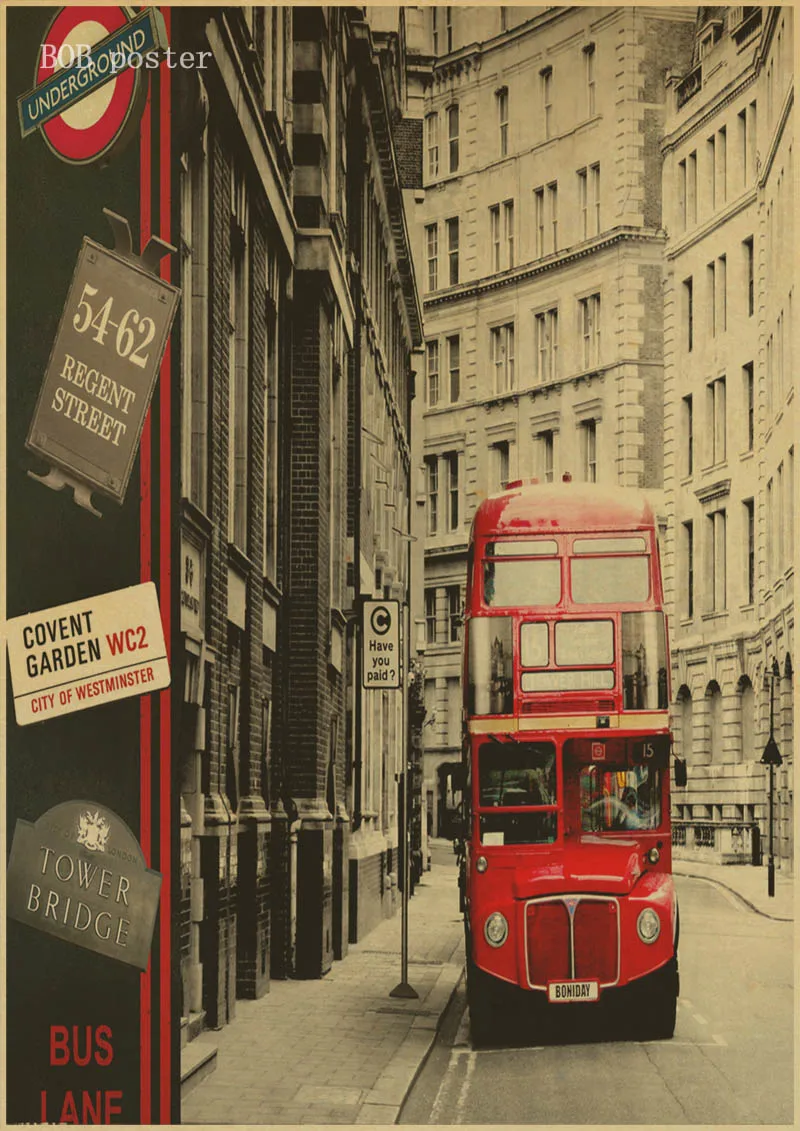 Красные лондонские автобусы и телефонные будки/лондонская башня/ретро