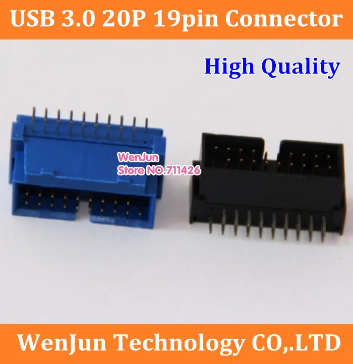 USB 3.0 20P 19pin USB3.0 20pin Штекерный разъем 90 градусов материнская плата Вытяжная