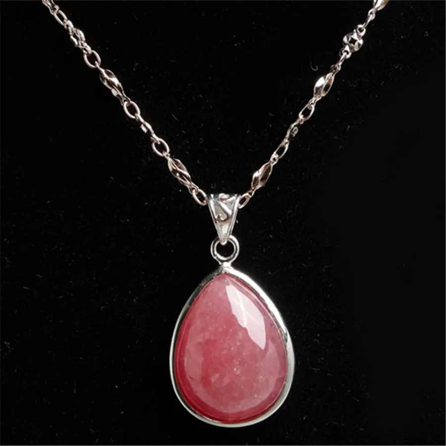 Женское ожерелье с подвеской из натурального красного камня 23x16x8mm Прямая