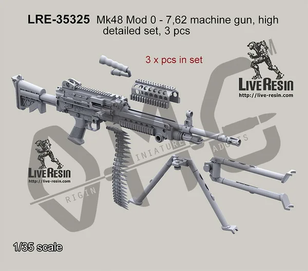 В наличии живая Смола LRE 35325 1/35 Mk48 мод 0 7 62 пулемет высокая детализация набор 3