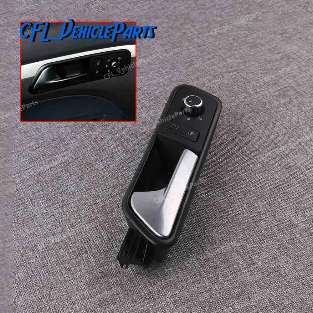 Передняя левая внутренняя дверная ручка + дверной замок и зеркальный