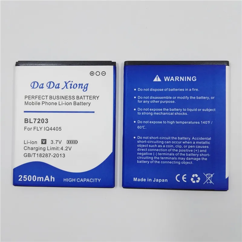 Новый высококачественный литий-ионный аккумулятор BL7203 на 2500 мАч для Телефона FLY