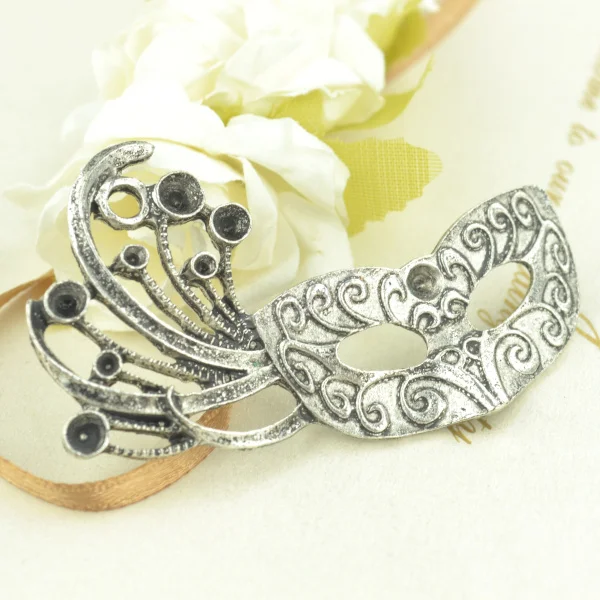 5 шт. цинковый сплав тибетского серебра покрытые подвески для масок