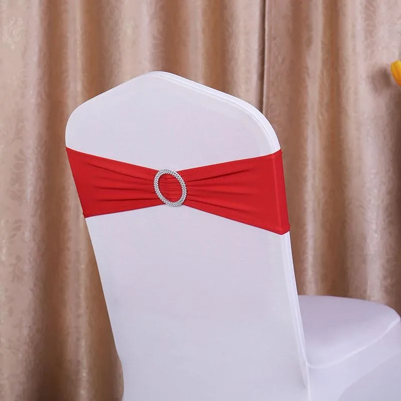 100 шт./лот чехол из спандекса и лайкры для свадебного стула ленты украшения на