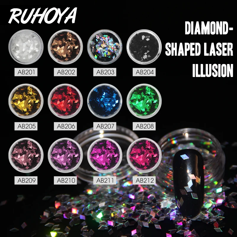 Стразы для ногтей Ruhoya DIY смешанные цвета 3D украшения микро-ногти блестящие