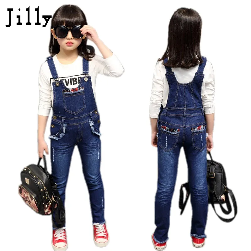 Джинсовый комбинезон для девочек 3 13 лет с карманами|girls jean overalls|jeans overalls for girlsoveralls