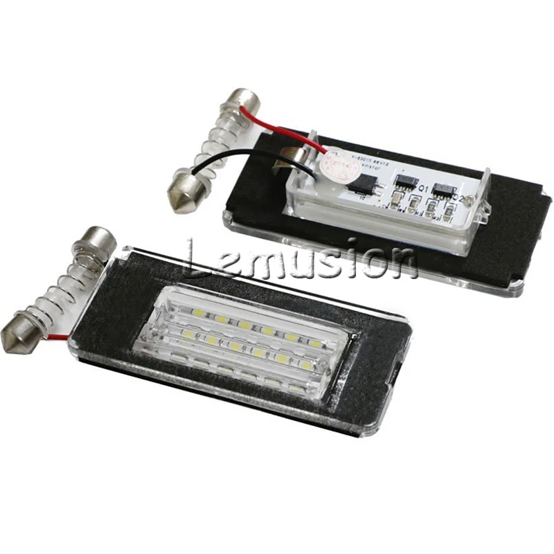 1 пара Автомобильный светодиодный светильник номерного знака 12 В белый SMD LED canbus