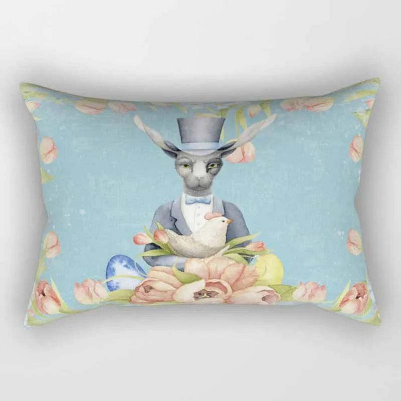

Cute Funny kangaroo fox mouse deer eagle many kinds animal pattern men women rectangle home pillow cover 50*30cm