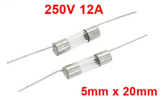 250V 12A 5mm x 20mm осевой свинцовый стеклянный предохранитель трубка 20 шт|glass fuse holder|fuse