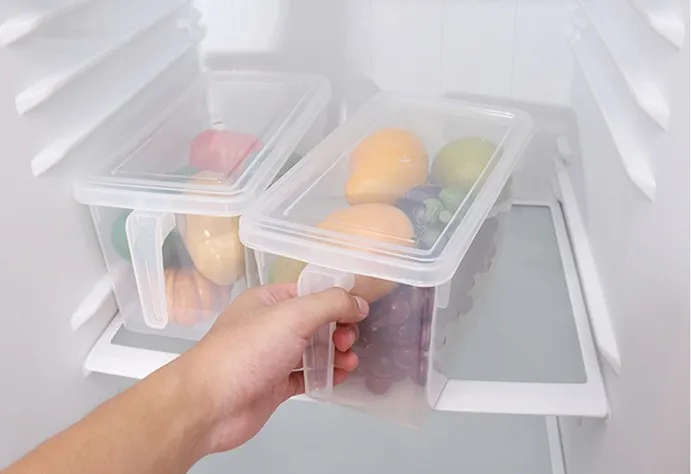 1PC New Refrigerator Food Storage Cassette with Handle Clear Plastic Grain Box for Fruits and Vegetables LF 139 | Дом и сад