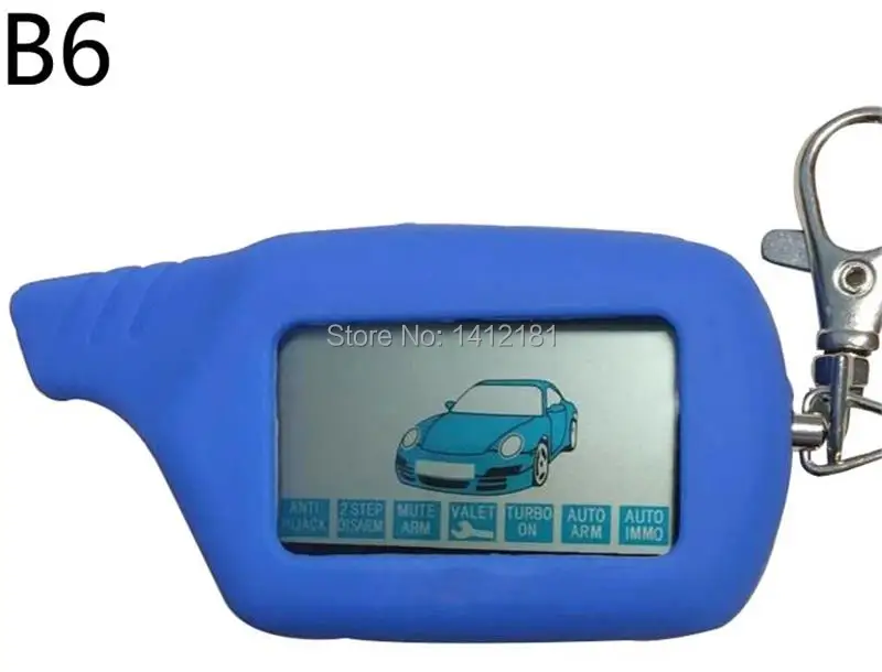 B6 lcd пульт дистанционного управления цепь для ключей брелок+ силиконовый чехол для брелок twage Starline B6 2 Way Автомобильная сигнализация, охранная сигнализация