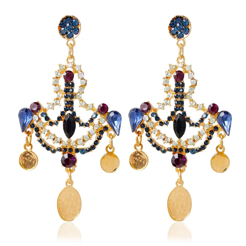 Новые весенне летние Висячие хрустальные серьги F & U роскошные в форме люстры