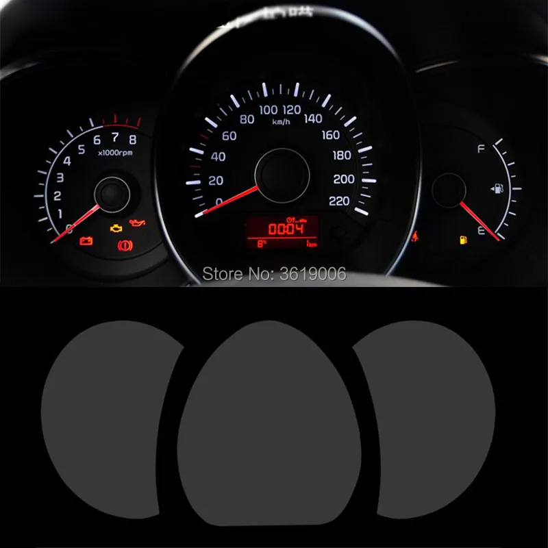 

TOMMIA For KIA K2 2011-2015 Screen Protector HD 4H Dashboard Protection Film Anti-scratches Car Sticker