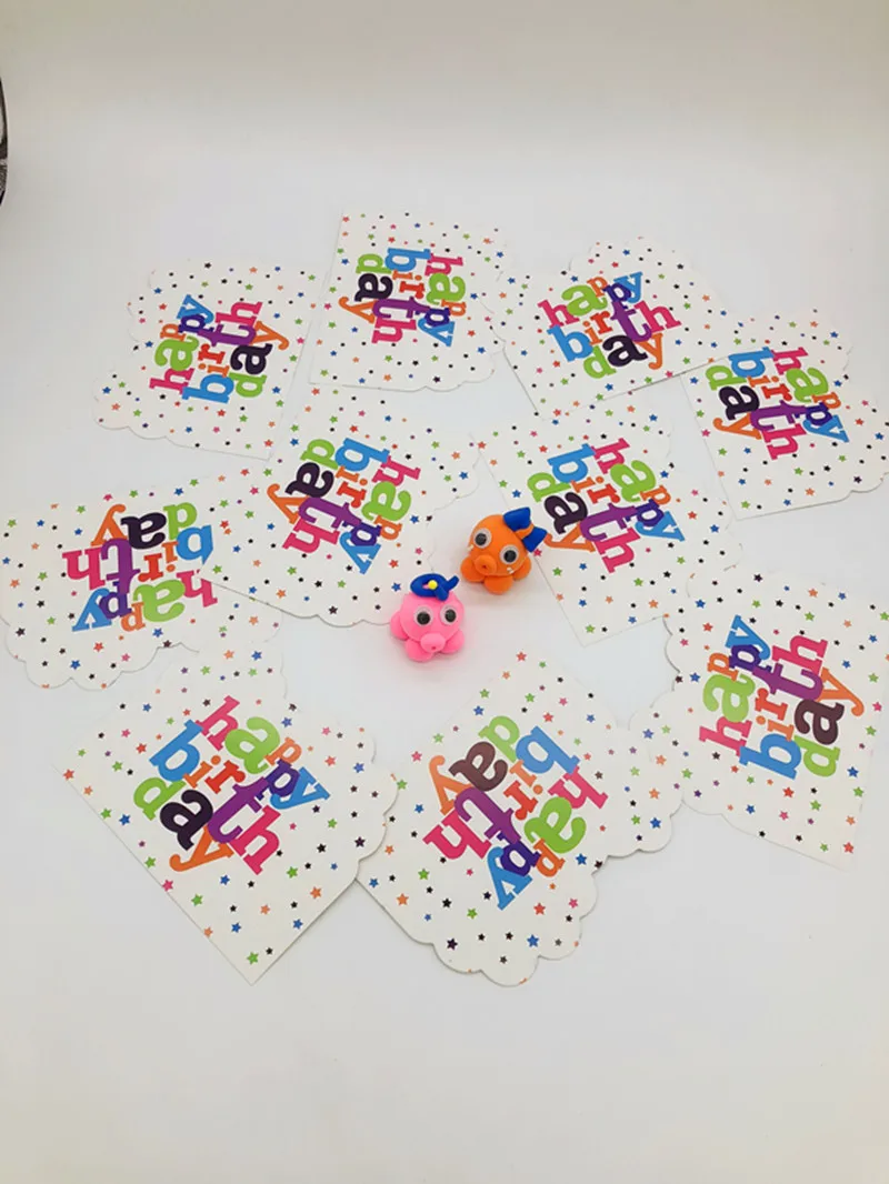 10 шт. Белый звезда День рождения тема С Днем Рождения вечерние украшения