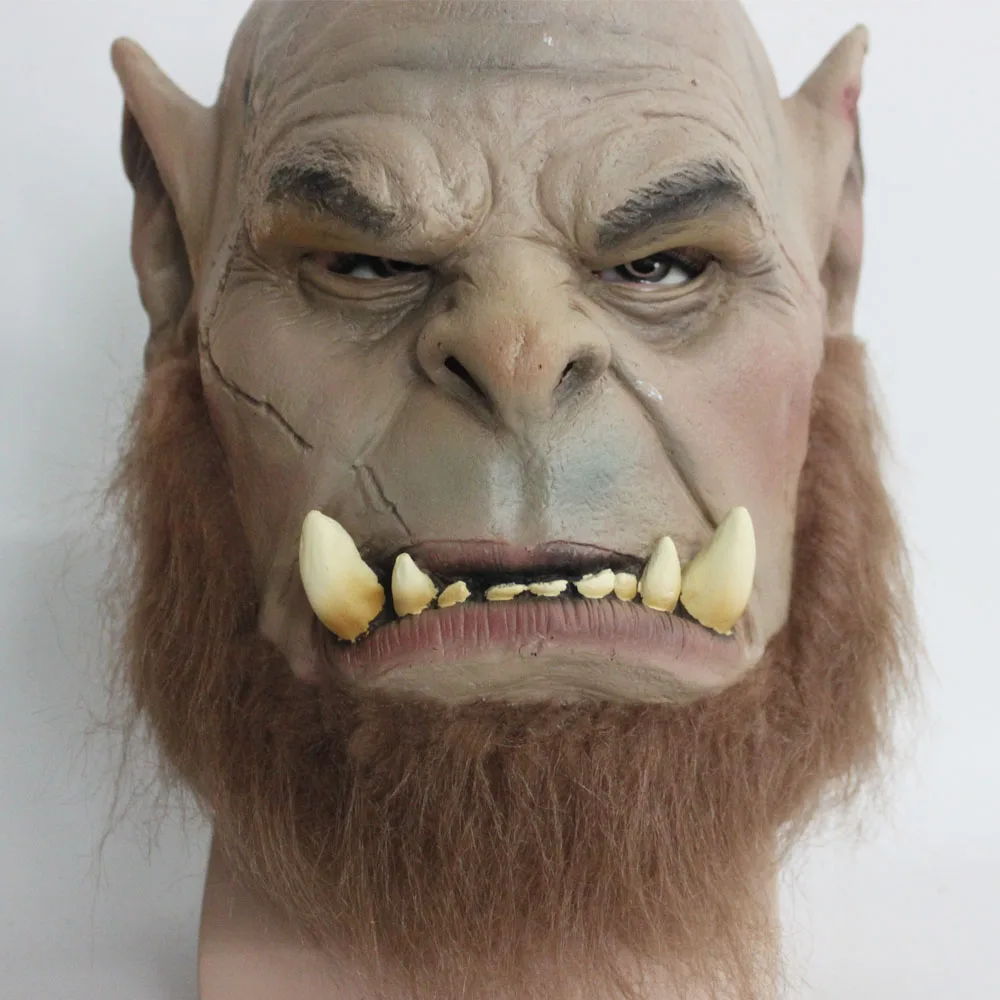 2016 фильм World of Warcraft маска Ogrim Doomhammer латексная Вечерние Маски для Хэллоуина|world of|world