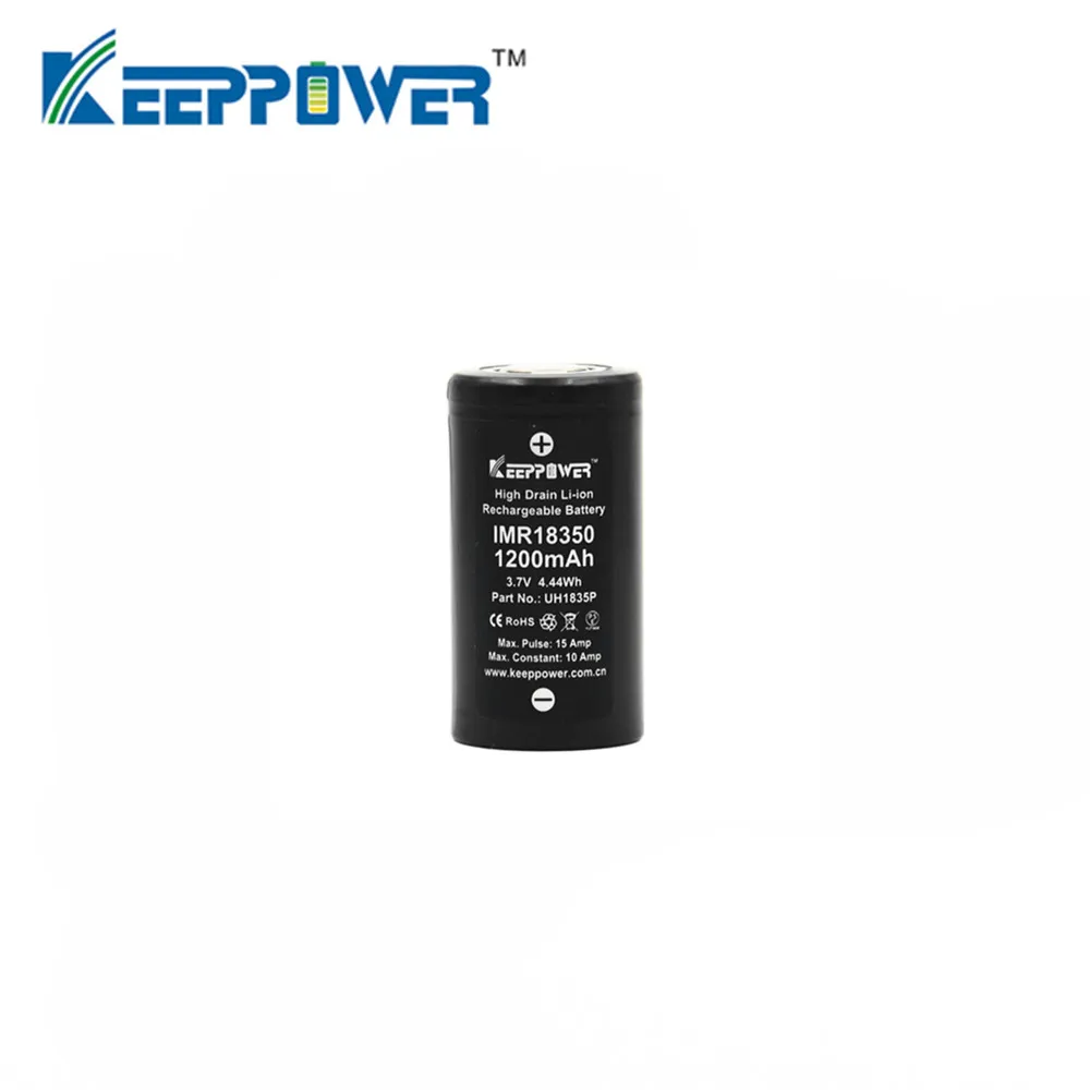 Перезаряжаемая батарея Keeppower 2 шт. IMR 18350 1200 мАч 10 а с разрядкой UH1835P Nitecore новинка I2