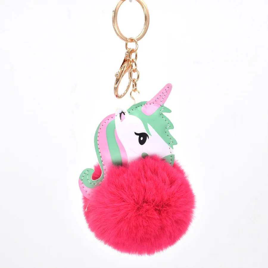Kawaii Единорог Мягкие игрушки брелок Unicornio ключ кулон Забавные животные Дети