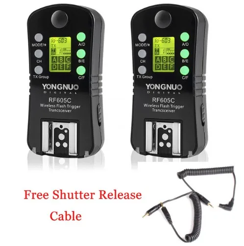 Новый YONGNUO rf-605c rf-605 rf605 Беспроводной вспышка триггера с ЖК-дисплей для Canon 70D 60D 700D/T5i
