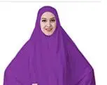 9dark purple Новинка, большой размер, длинный рукав, хиджаб, Женская молитвенная одежда(145~ 160 см), белый, черный, кофейный, верблюжий, розовый, синий, фиолетовый, коричневый, зеленый - Цвет: 9dark purple