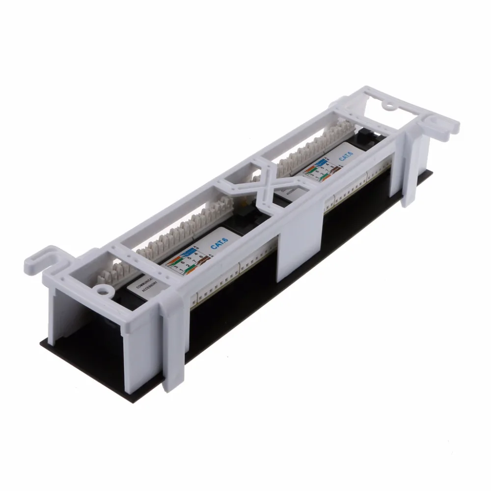 Сетевой адаптер с 12 портами Ethernet LAN патч-панель CAT6 RJ45 сетевое настенное крепление