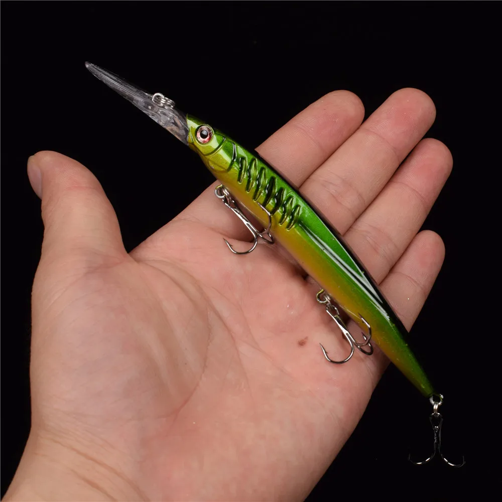 1PCS Fishing Lure Set New Long Tongue Isca Artificial Wobbler Pesca Bait fishing tackle Wholesale Minnow 14.5CM/12.2G | Спорт и