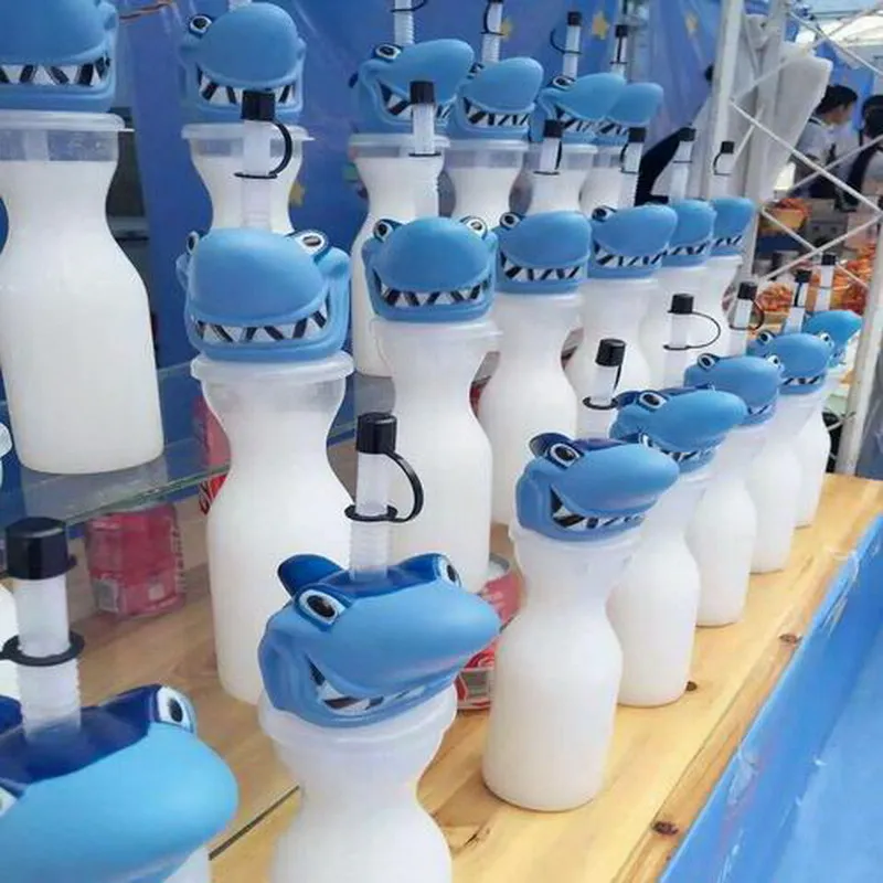 Прозрачная пластиковая бутылка для воды с акулой 500 мл|fashion water bottle|water bottlewater bottle