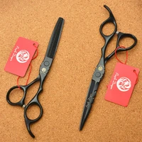 5 5 purple dragon jp 440c black hairdressing scissors cutting shears thinning scissors professional human hair scissors z1010