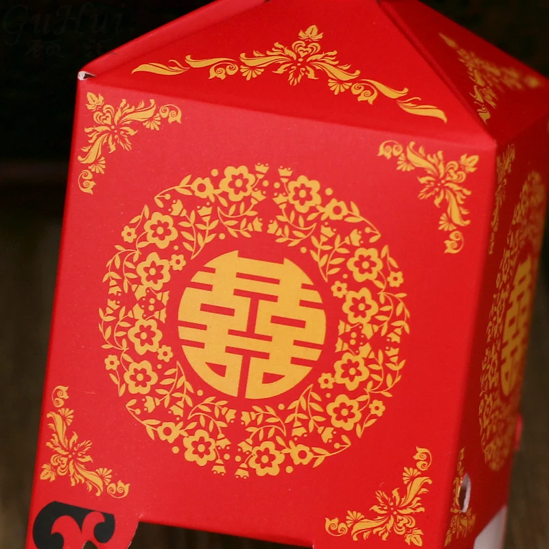 50 шт. китайский винтажный Азиатский стиль красный двойной счастливый седан Стул