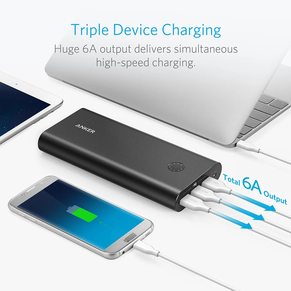 Anker [Quick Charge] PowerCore + 26800 Портативный Зарядное устройство с док станция Qualcomm Quick Charge 3